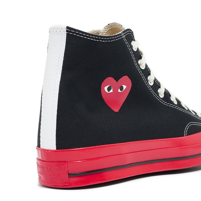 Comme des Garcons Play Red Sole Chuck Taylor 70 Hi Top Black