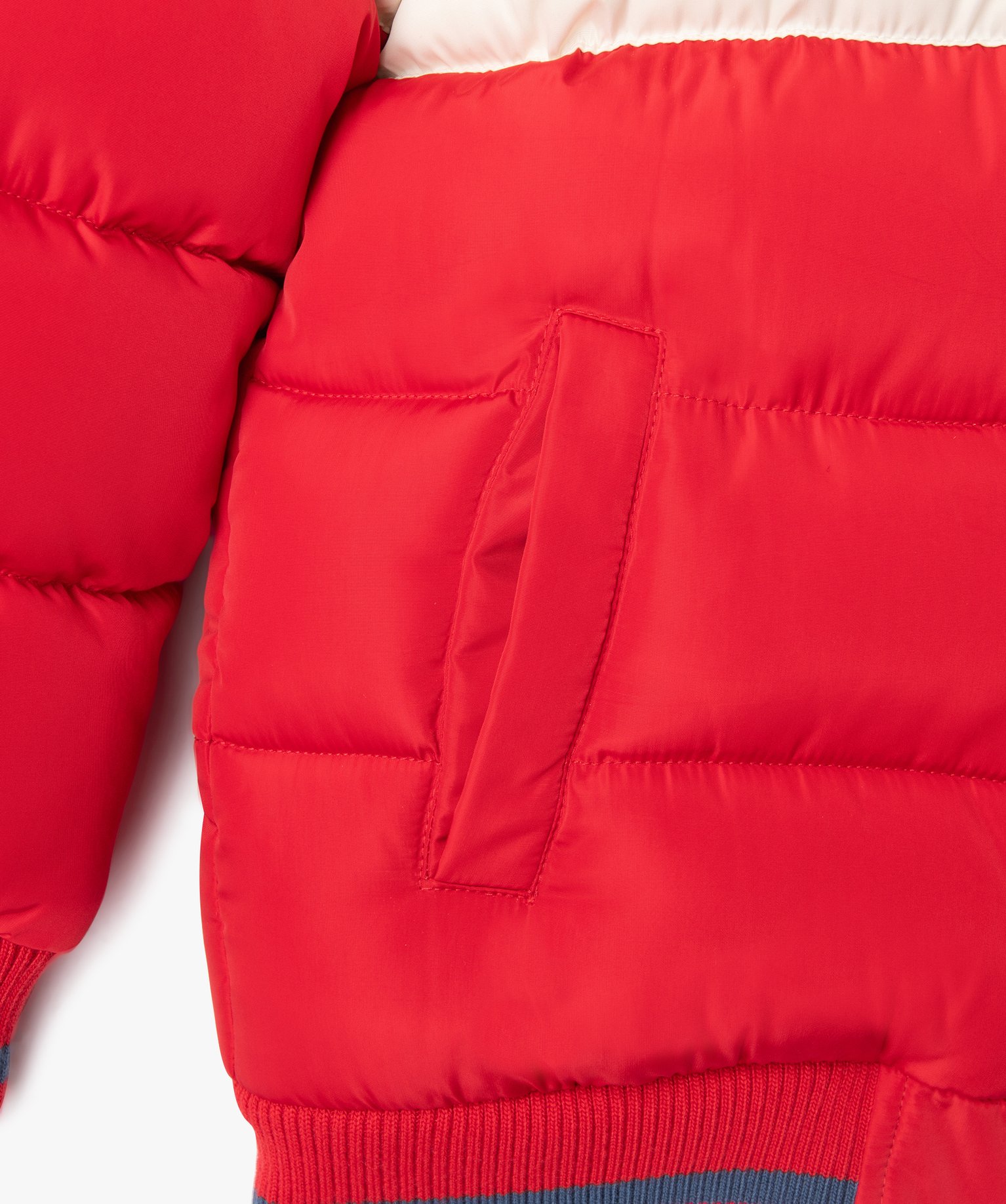 Blouson à capuche matelassé et doublé polaire Garçon rouge | GEMO