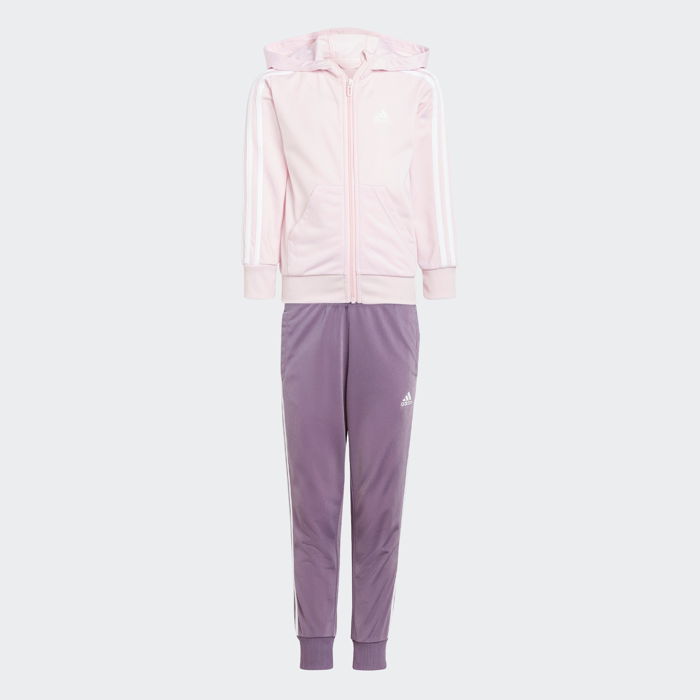 adidas Sportswear Trainingsanzug ESSENTIALS 3-STREIFEN SHINY (2-tlg)