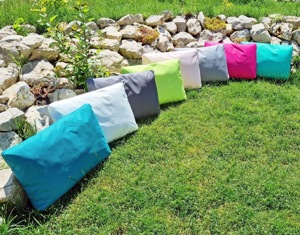 JACK Dekokissen Outdoor Lounge XL Kissen 40x60cm Dekokissen inkl. Füllung Wasserfest, mit Lotus-Effekt, Robust, Strapazierfähig, für Innen & Außen geeignet