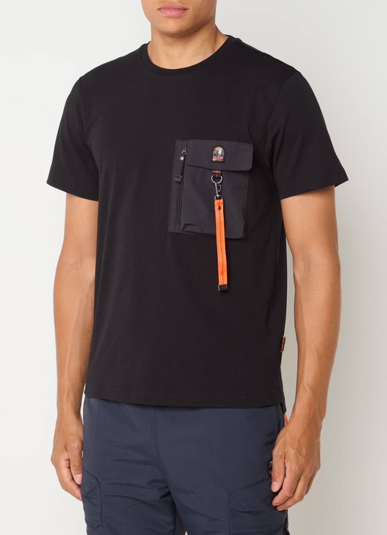 Tricou Parajumpers Mojave cu buzunar la piept și logo.