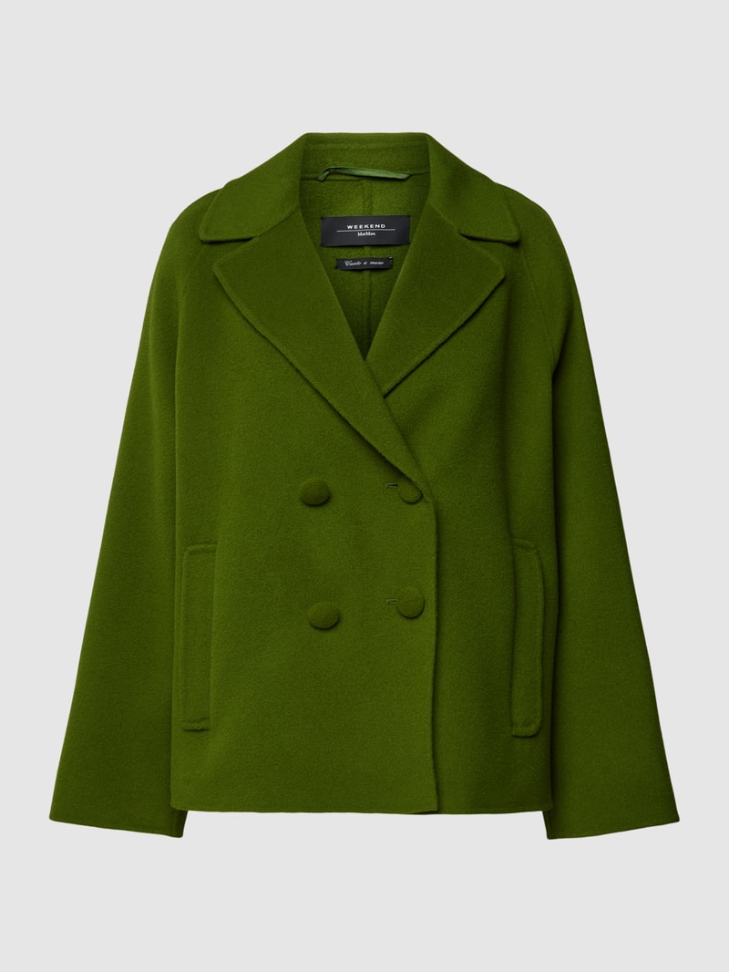 Jacke mit Reverskragen Modell 'MINOSSE' in lindgrün