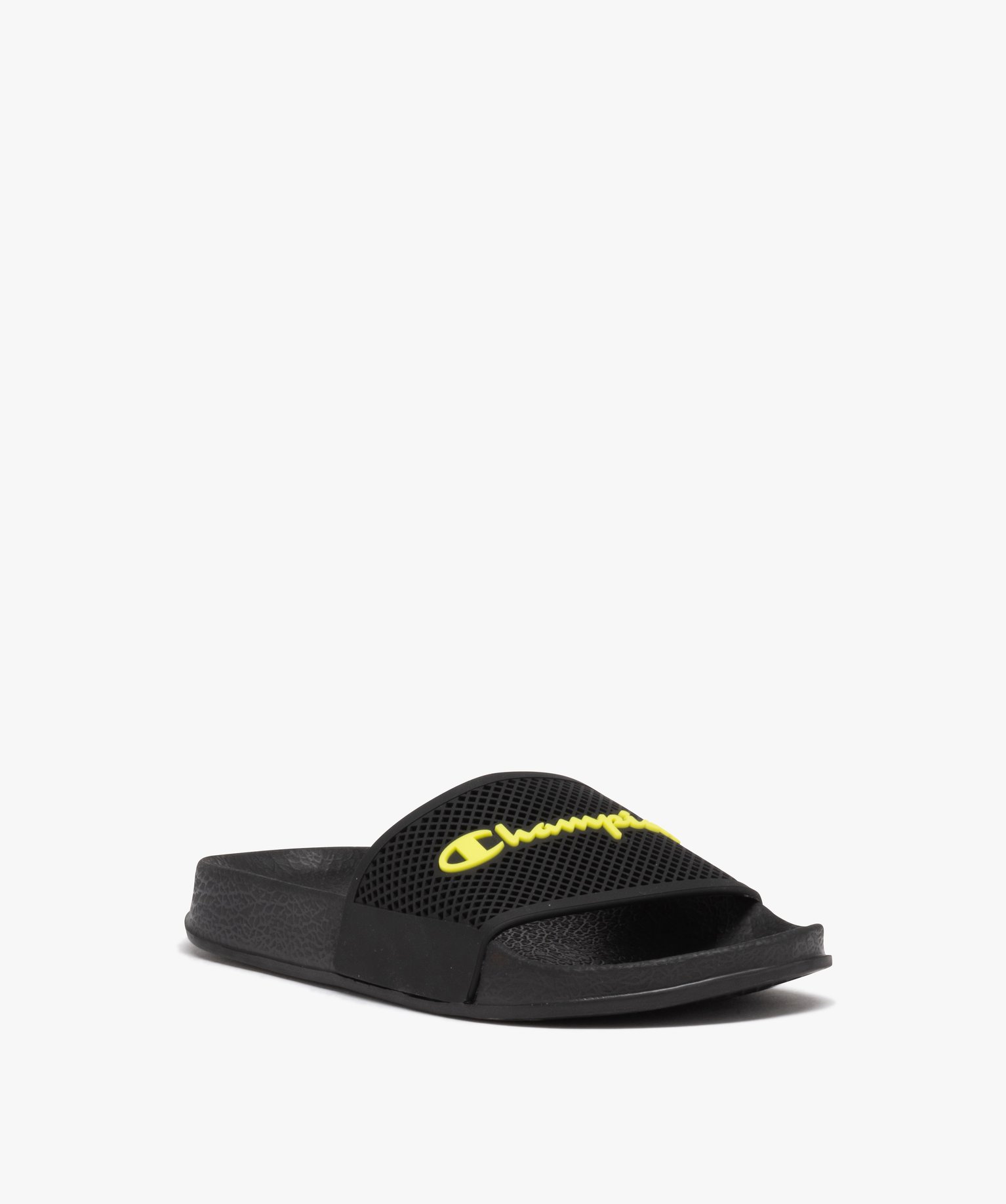 Mules de piscine Garçon unies à picots - Champion noir | GEMO