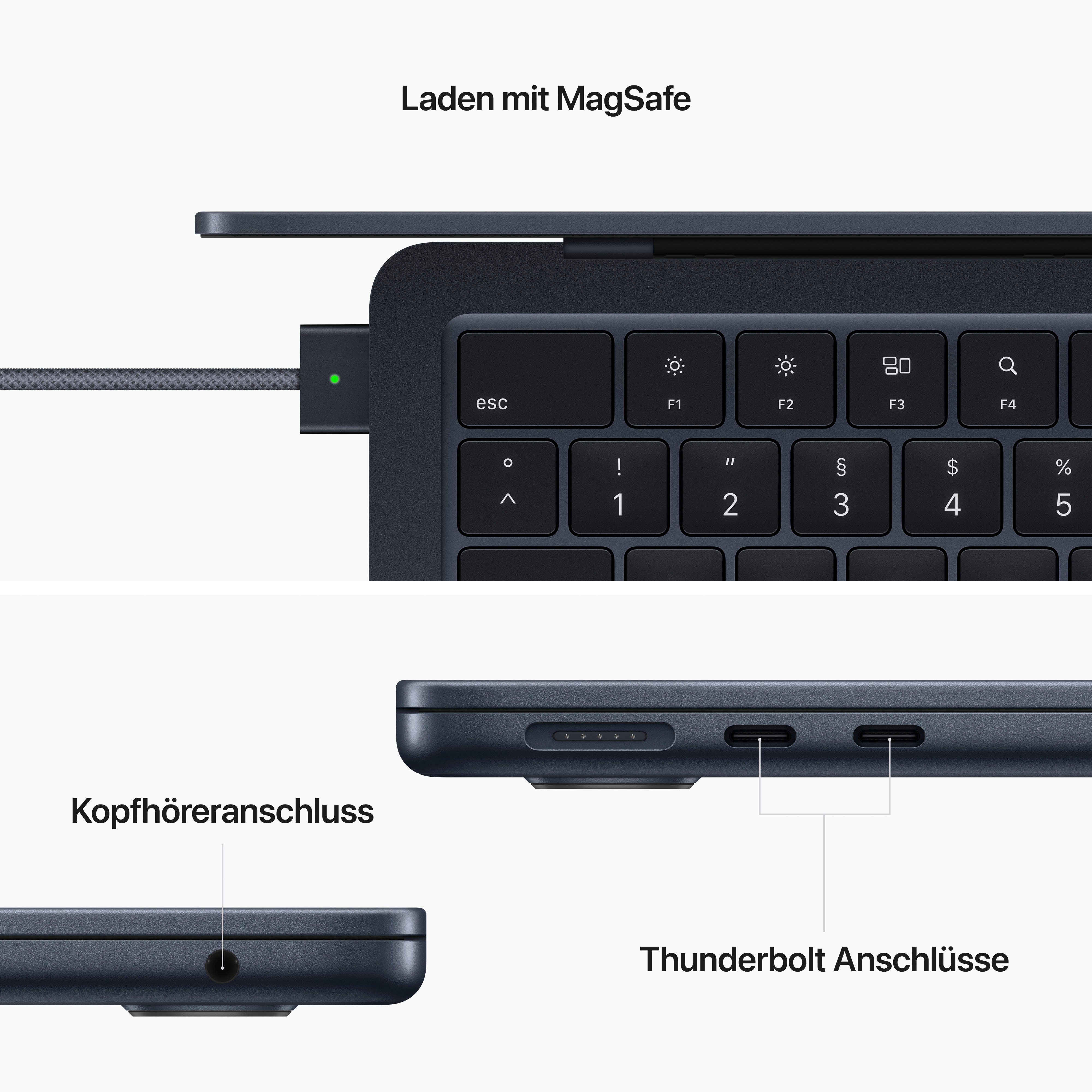 Apple MacBook Air Notebook (34,46 cm/13,6 Zoll, Apple M2 M2, 8-Core GPU, 1000 GB SSD)