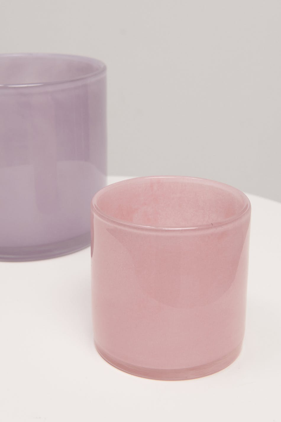 Glass m candle holder