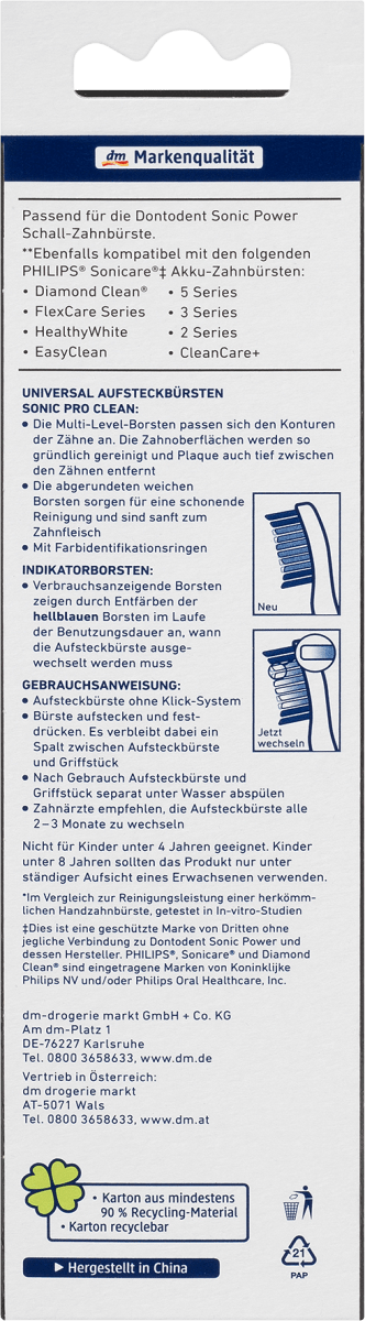 Aufsteckbürsten universal Sonic Pro Clean, 3 St