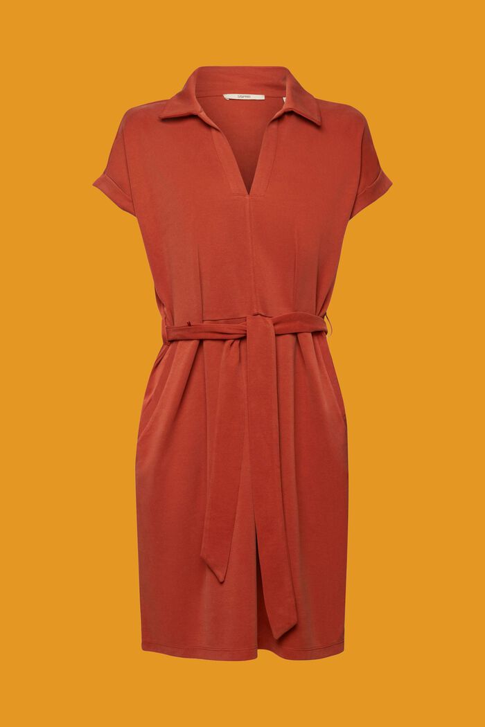 Strickkleid mit Bindegürtel, TENCEL™
