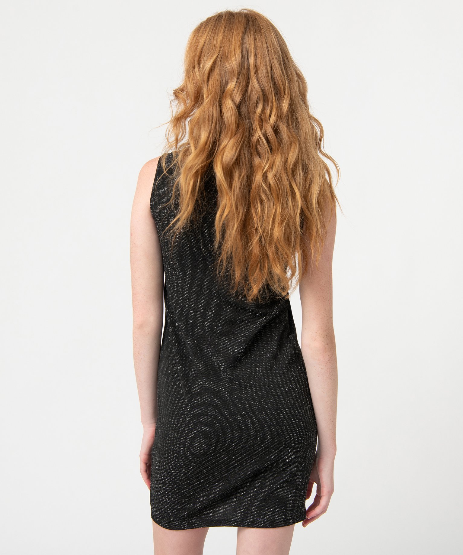 Robe femme à paillettes ouverte sur le ventre noir | GEMO