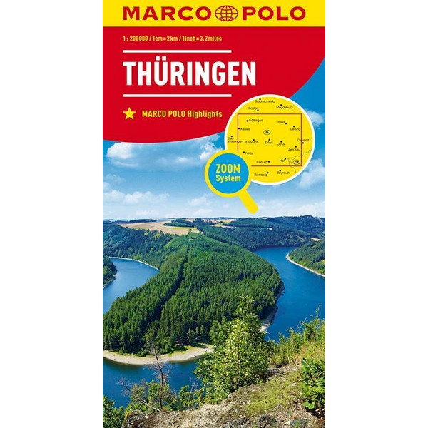 MARCO POLO Karte Deutschland Blatt 7 Thüringen 1:200 000 - Straßenkarte