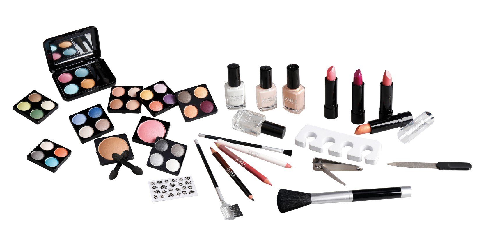 ZMILE COSMETICS Kosmetikkoffer SFBA Schminkkoffer Set Alu Profi-Qualität mit French Manicure 58 teili