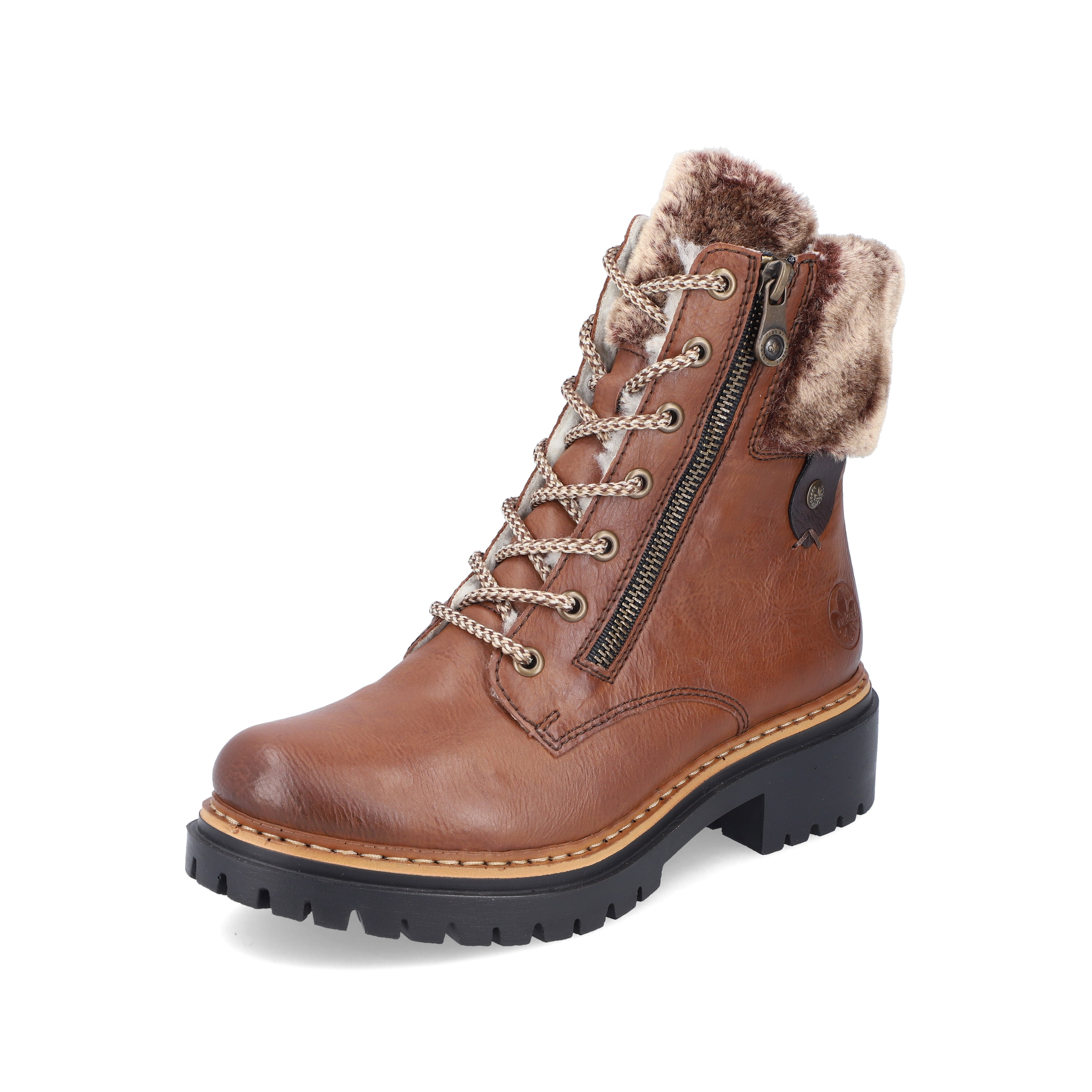 Rieker Damen Schnürstiefel kastanienbraun
