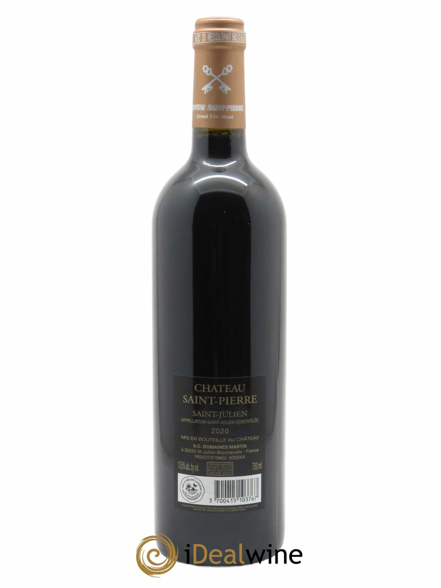 Château Saint-Pierre 4ème Grand Cru Classé (CBO à partir de 6 bts) 2020 - Lot de 1 Bouteille