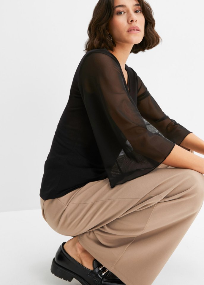 Shirt mit Mesh-Ärmeln