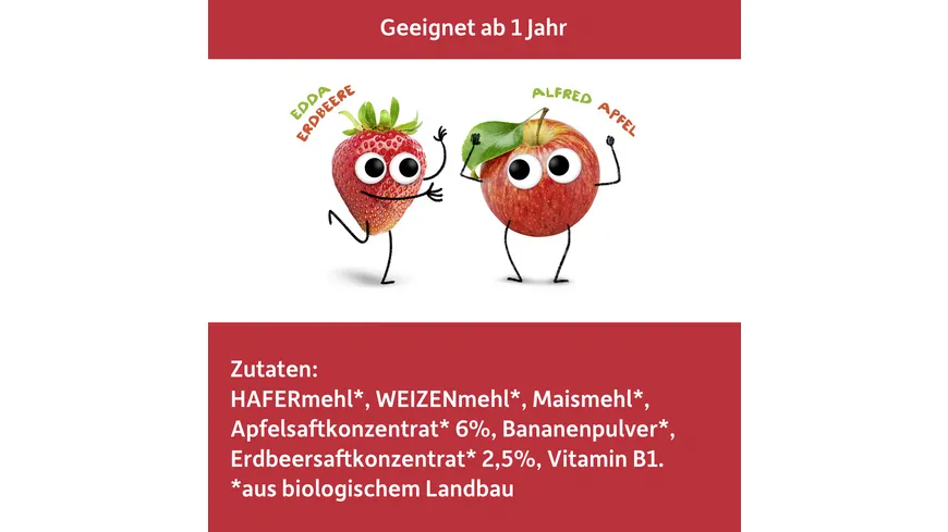 Freche Freunde Bio Frühstücks-Kringel Apfel & Erdbeere 125 g