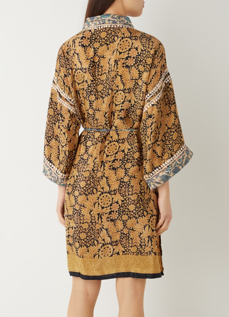 Rituals Jaypur Saree kimono realizzato in raso con motivo paisley