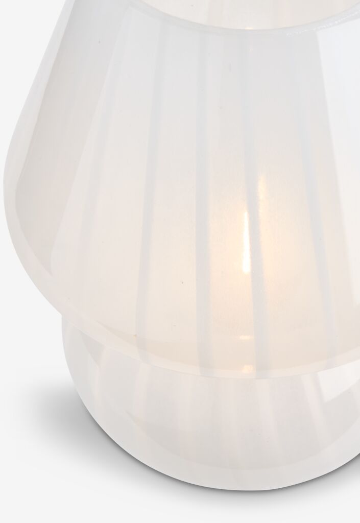 JONNY JONNY battery-powered lamp Ø15xH18cm with timer, white