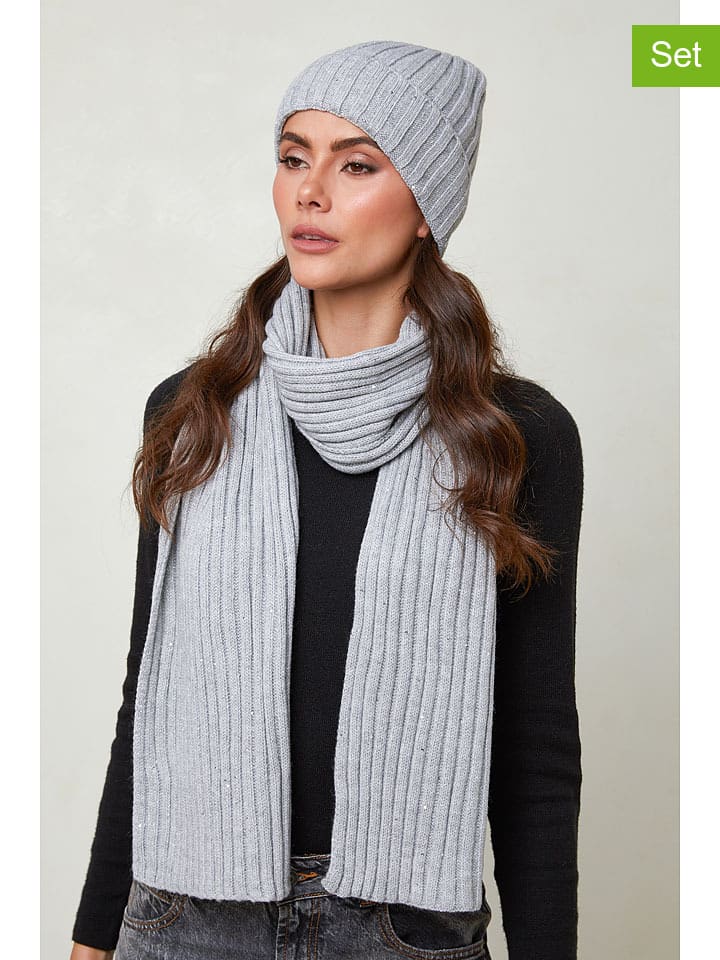 UNANYME Georges Rech 2tlg. Winteraccessoire-Set in Grau günstig kaufen onesize