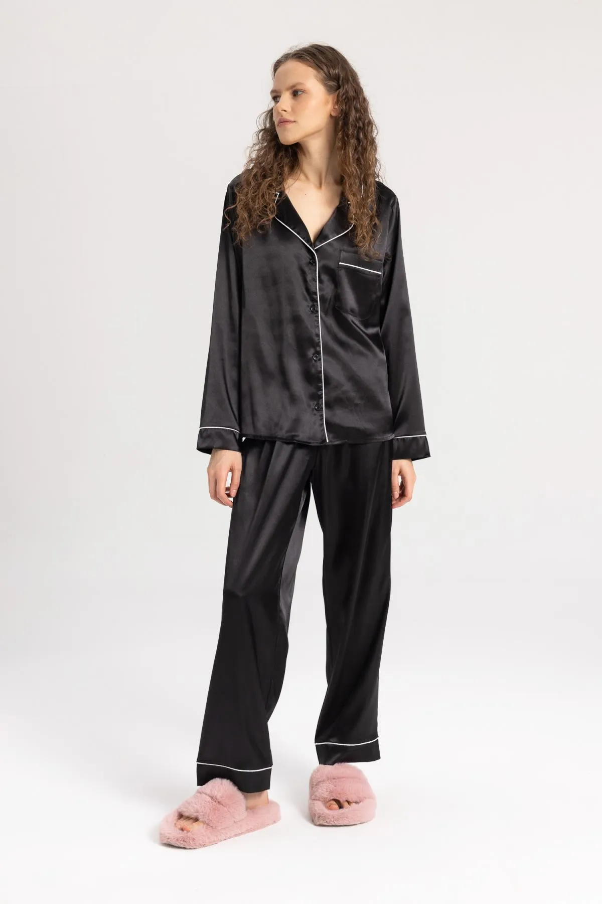 DeFacto  Fall In Love Regular Fit Lange Satinhose A9161ax24sp