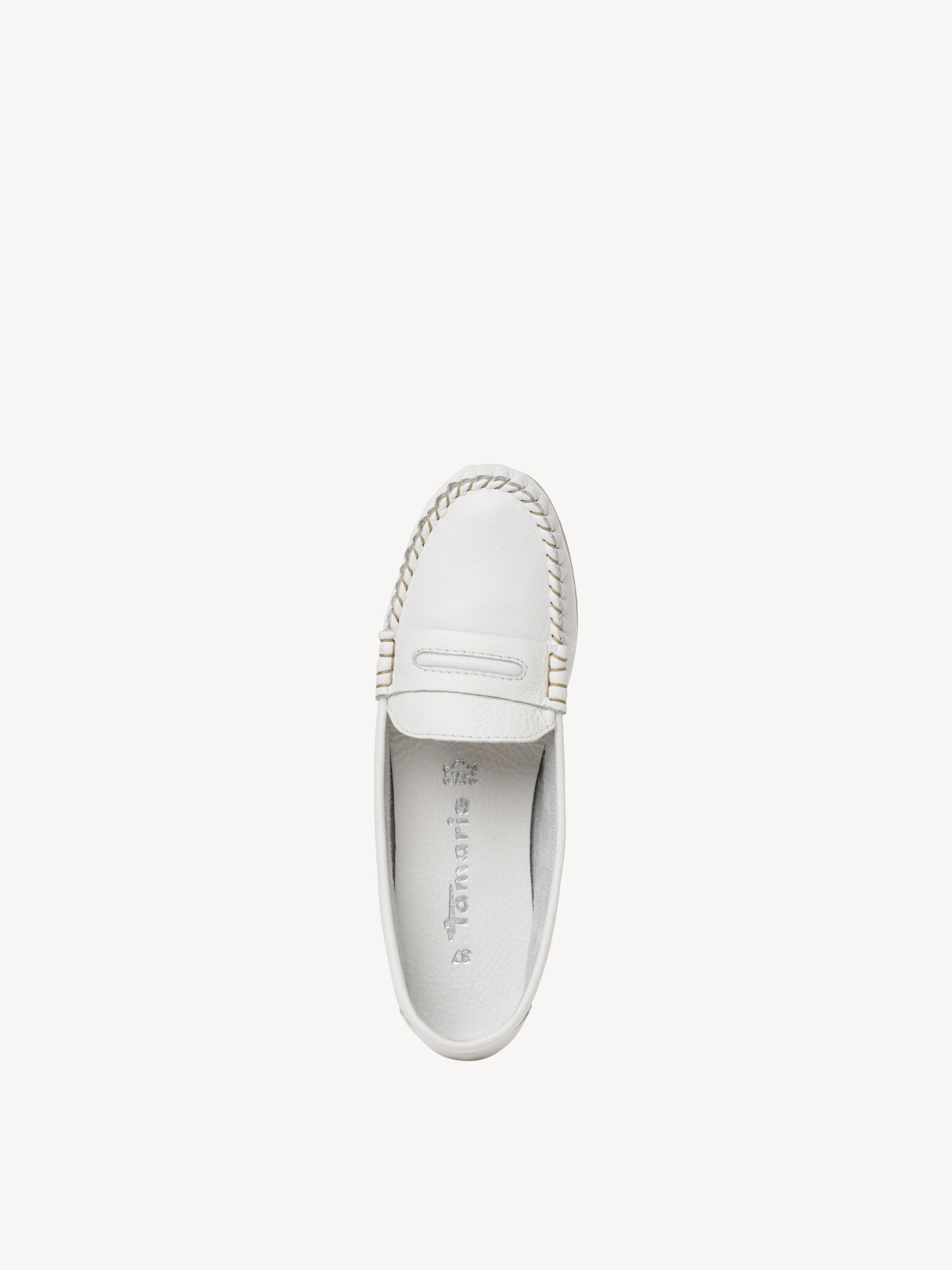Mocassin en cuir - blanc