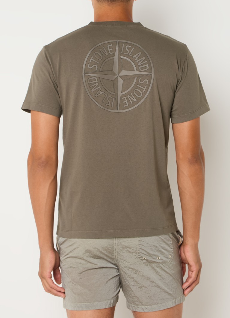 Stone Island 2NS81 Compass T-krekls ar logotipu un apdruku aizmugurē