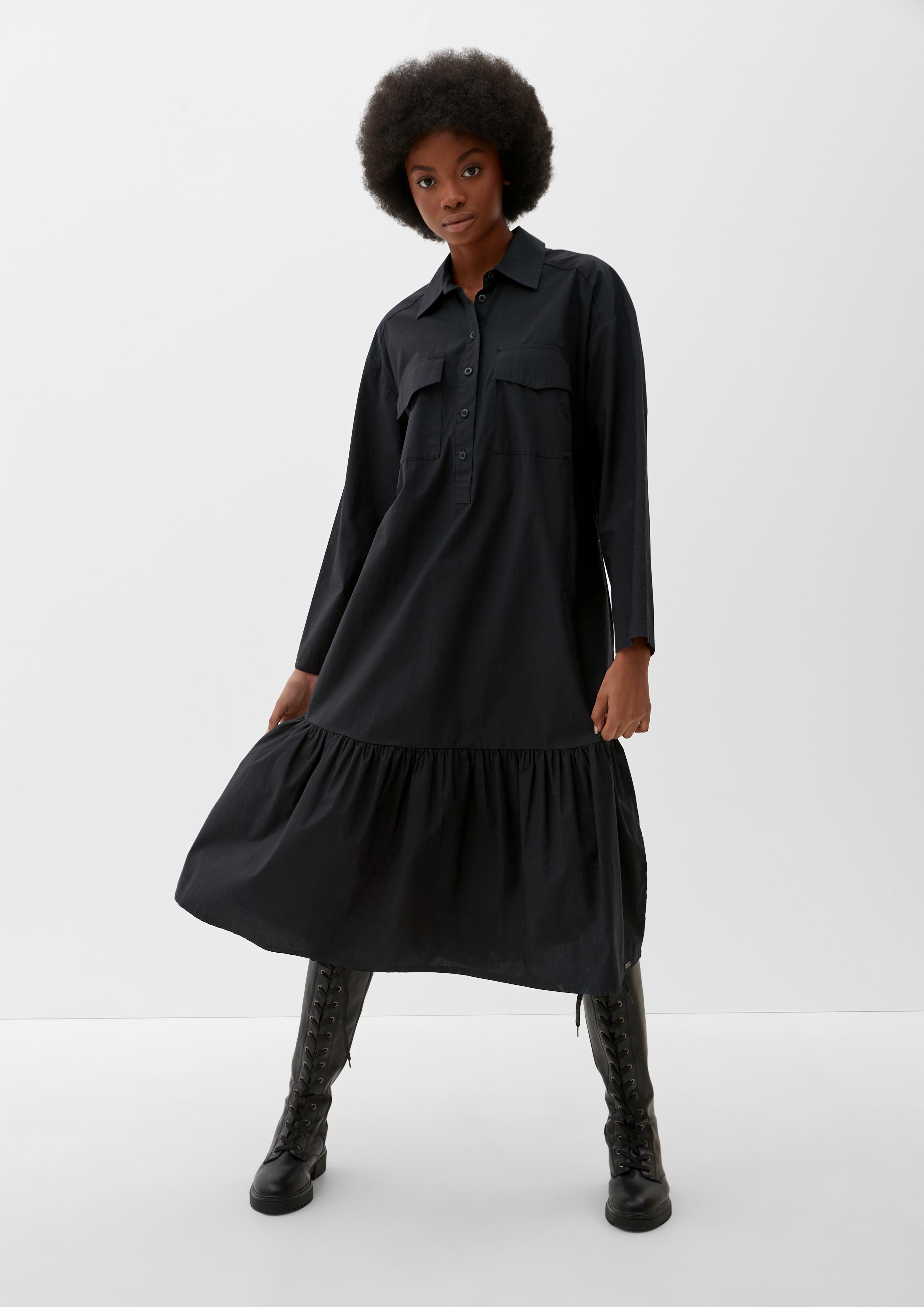 Hemdblusenkleid mit Volant  2118983-9999