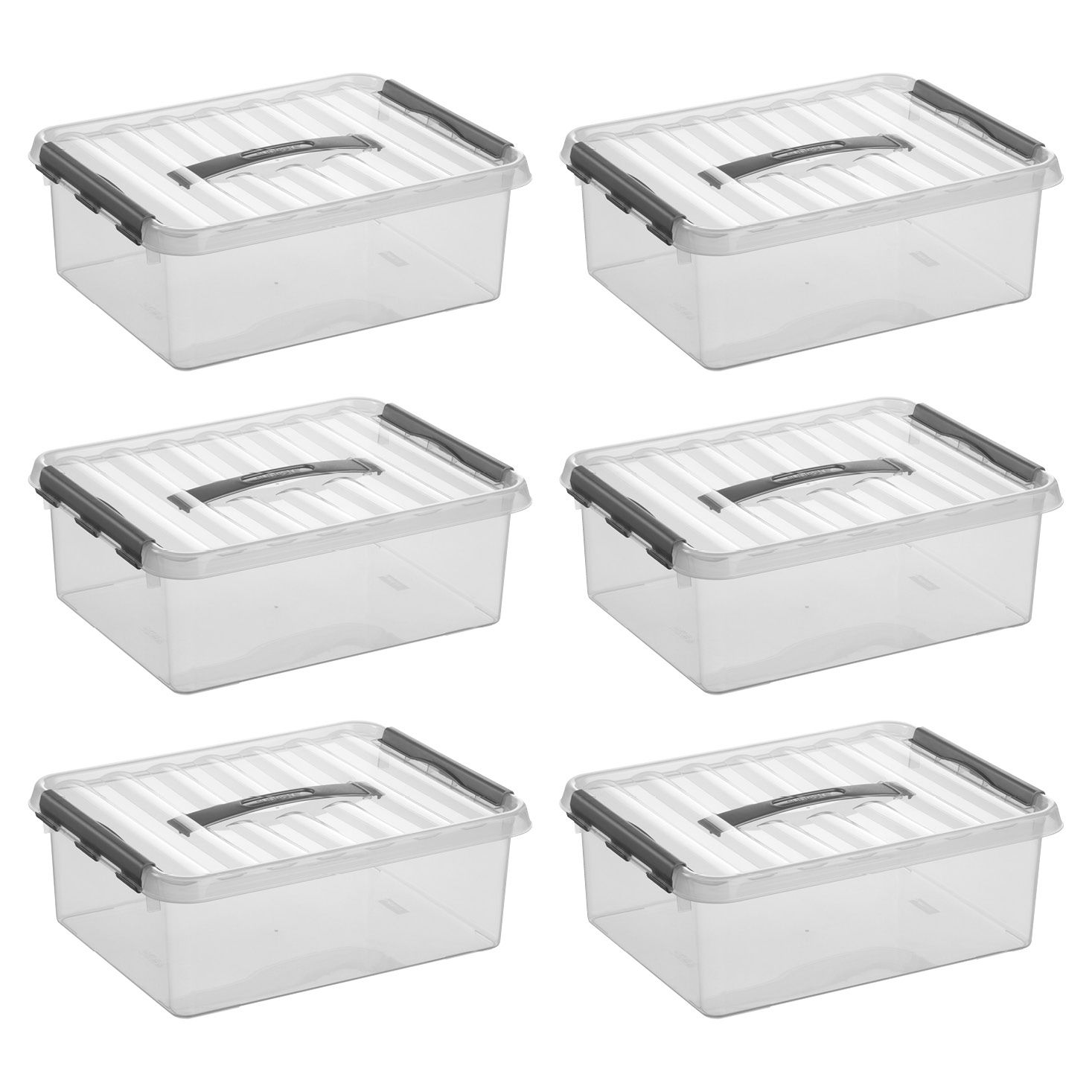 Sunware Q-line 12 Liter 6er-Set Aufbewahrungsboxen