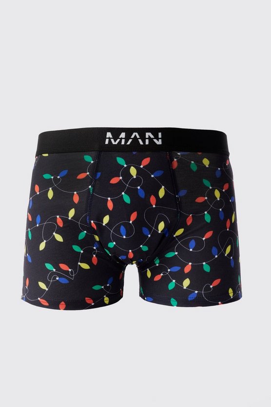 Boxershorts mit Weihnachtslichter-Print
