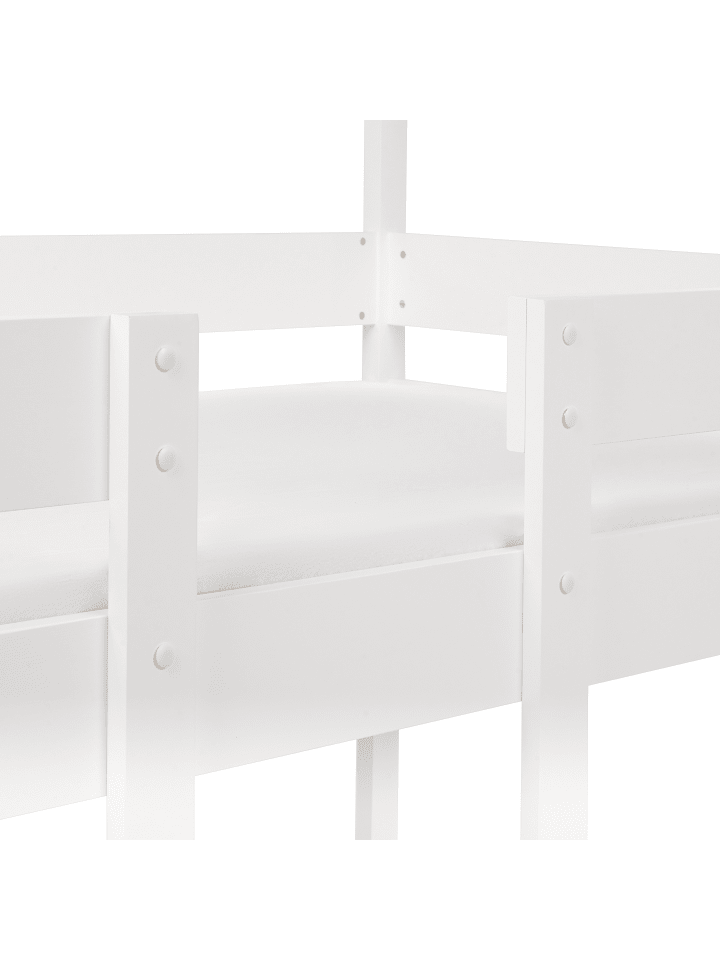 Beliani Hochbett LABATUT in Weiß - (W) 92 x (H) 230 x (L) 206 cm günstig kaufen onesize