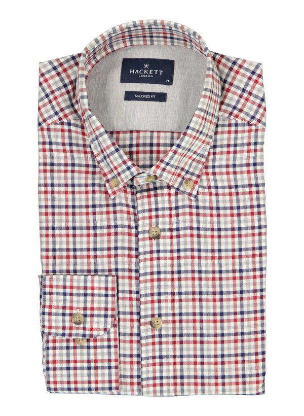 HACKETT, Hemd, Tailored Fit, Baumwolle, rot-blau-weiß kariert