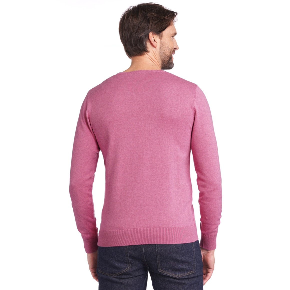 Herren Feinstrickpullover mit V-Ausschnitt