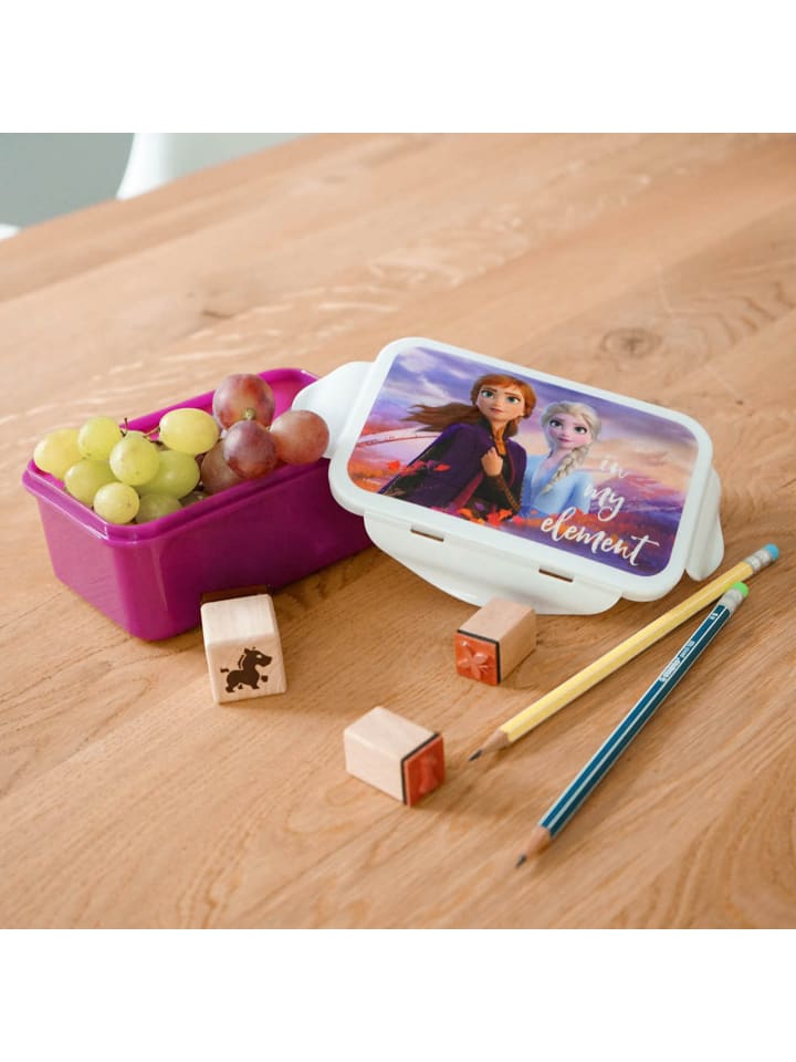 Geda Labels Brotdose Eiskönigin 2 Anna & Elsa in Lila - 16x10,5x6,5cm günstig kaufen onesize