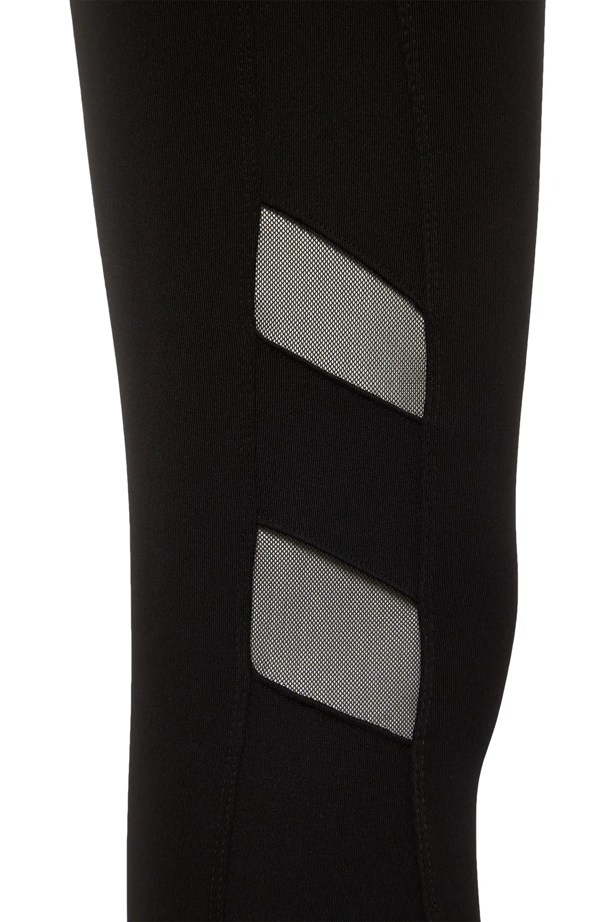 Trendyol Collection  Gestrickte Sport-Leggings in voller Länge aus schwarzem Tüll mit detaillierten Details TWOAW20TA0023