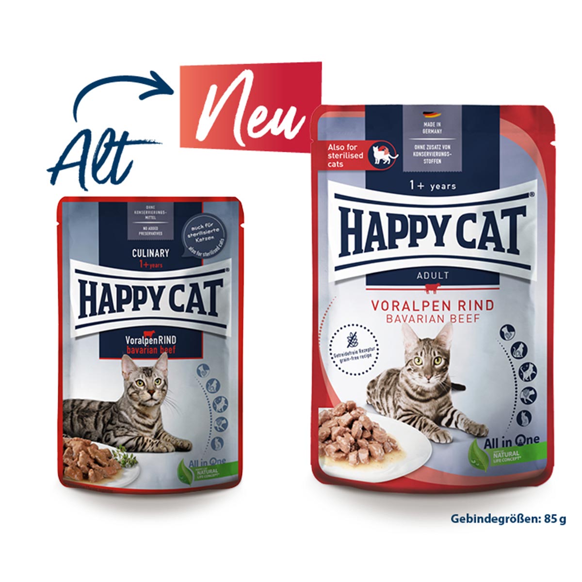 Happy Cat Meat in Sauce Voralpen Rind günstig kaufen bei ZooRoyal