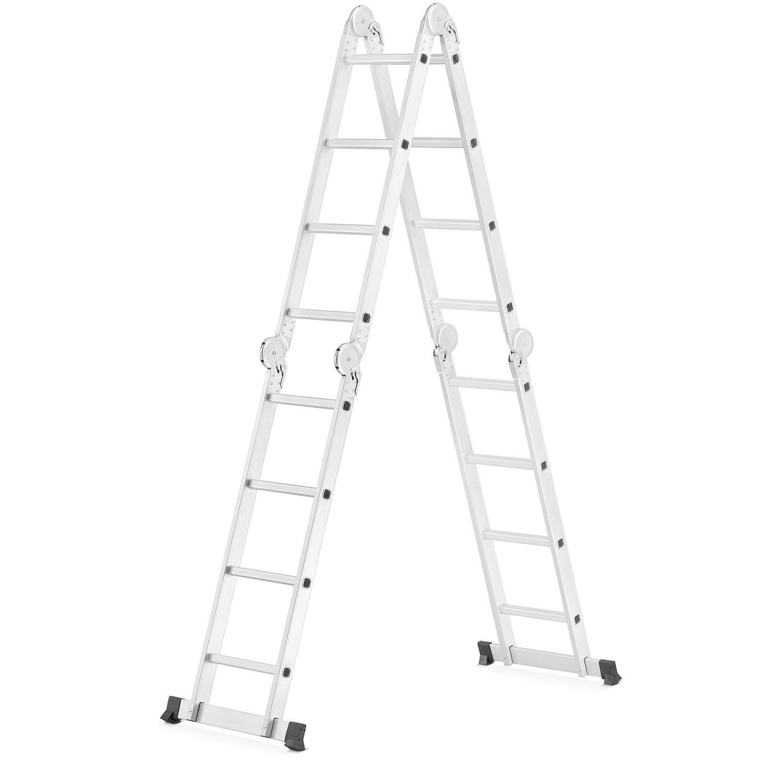 Venta-gr. Gelenkleiter Mehrzweckleiter 4x4 mit Gerüstplatte, Gelenkleiter, Haushaltsleiter
