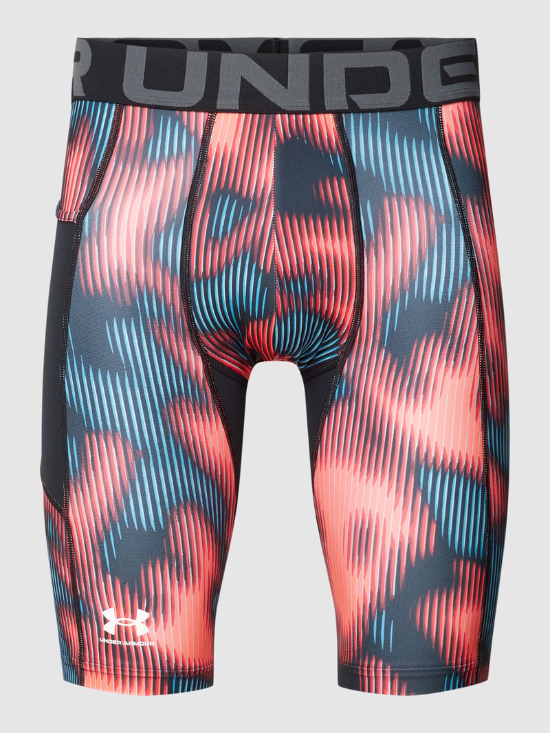 Shorts mit Allover-Muster in dunkelrot