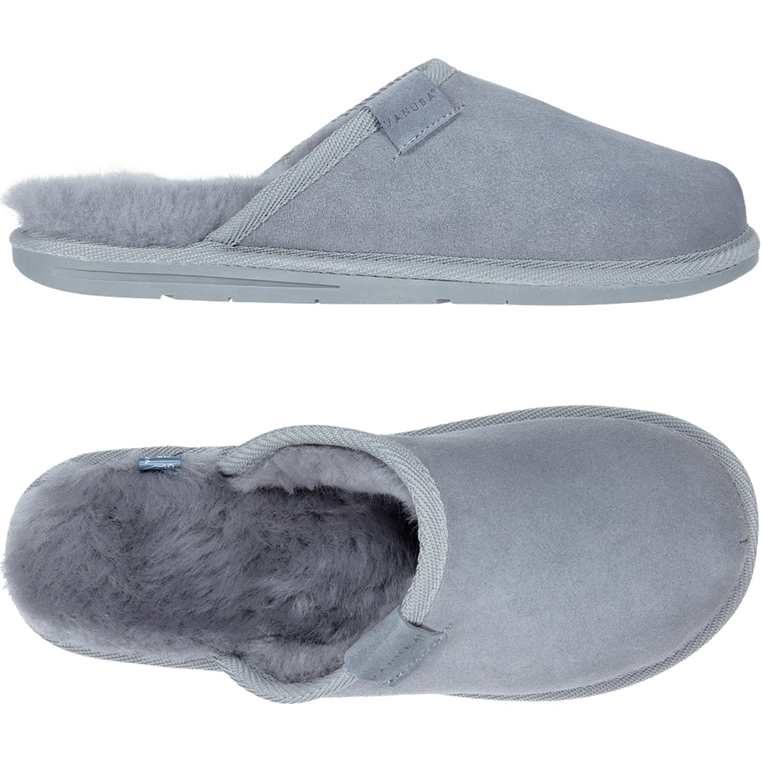 Vanuba SOAY Herren Hausschuh Echtleder Hüttenschuhe/Winter-Hausschuhe/Gefüttert