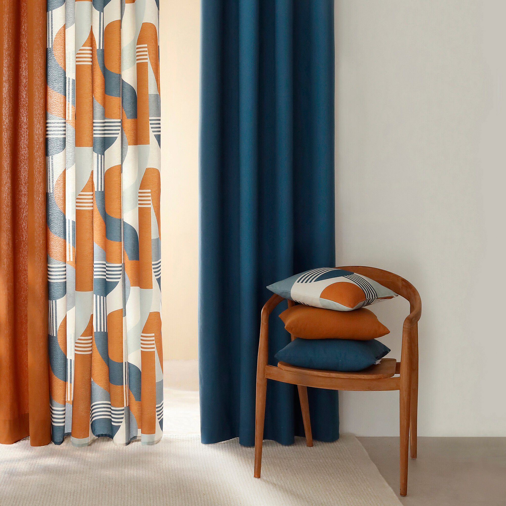 Housse de coussin unie bachette