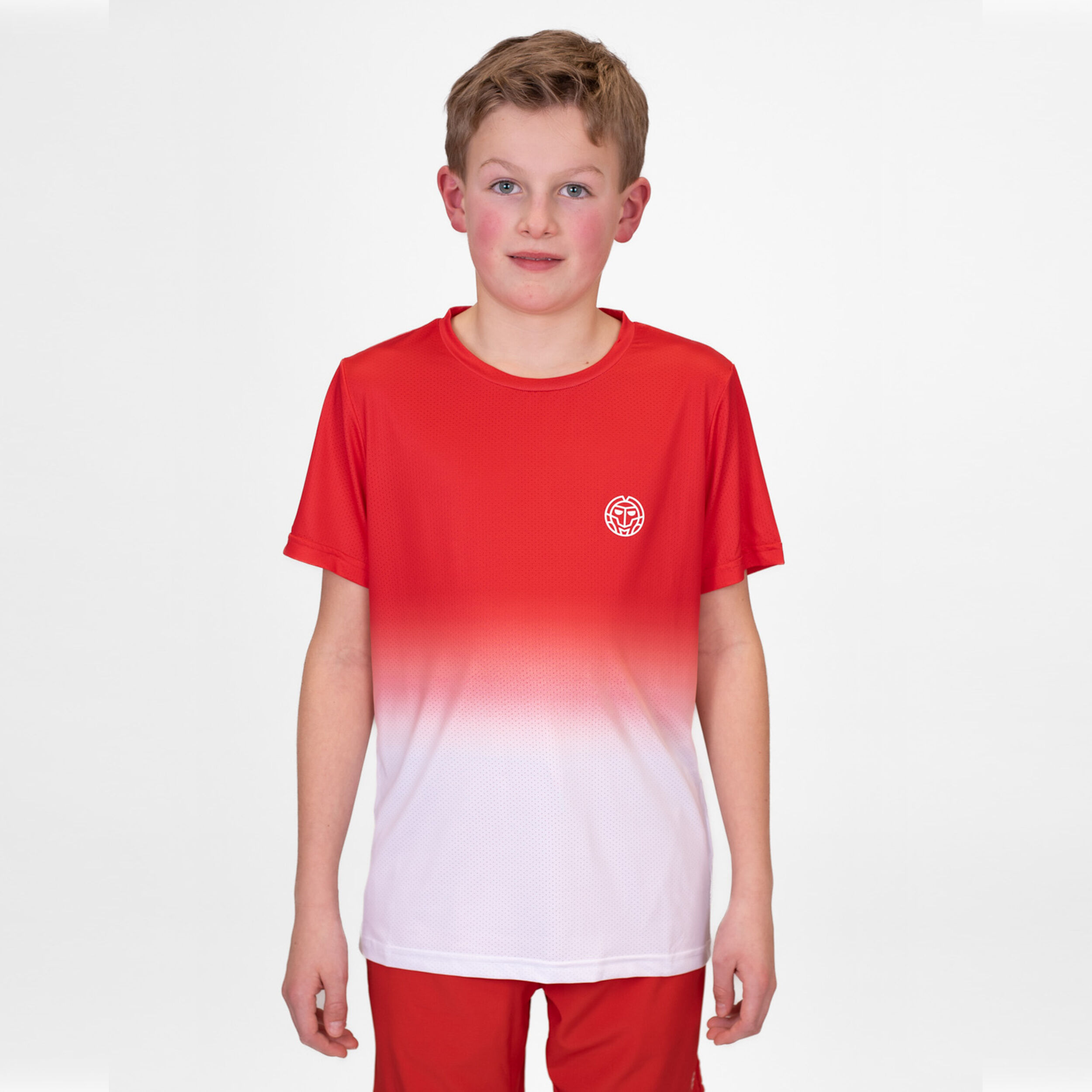 Crew Gradiant T-Shirt Jungen - Rot, Weiß