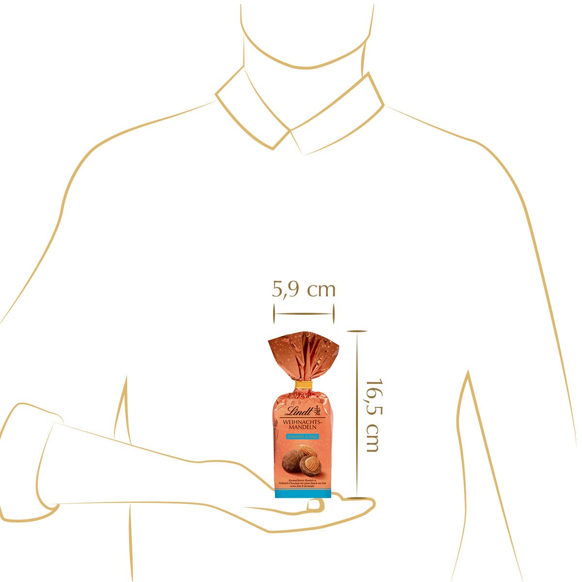 Weihnachts-Mandeln Caramel & Salz, 100g