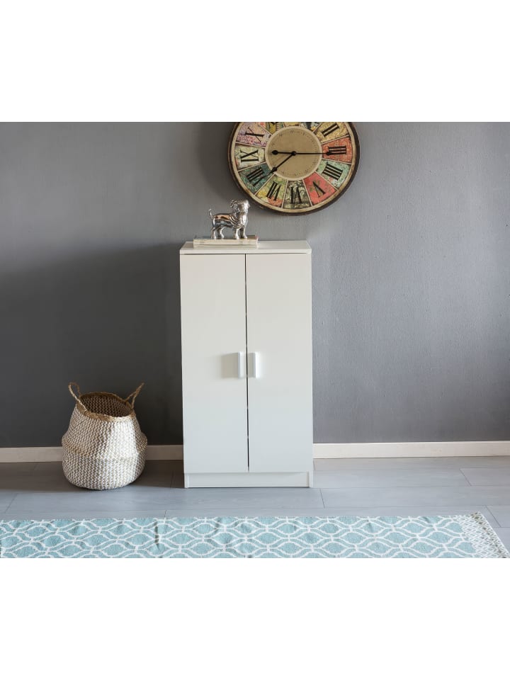 KADIMA DESIGN Schuhschrank | Weiß, 55x108x35cm, 2 Türen günstig kaufen onesize