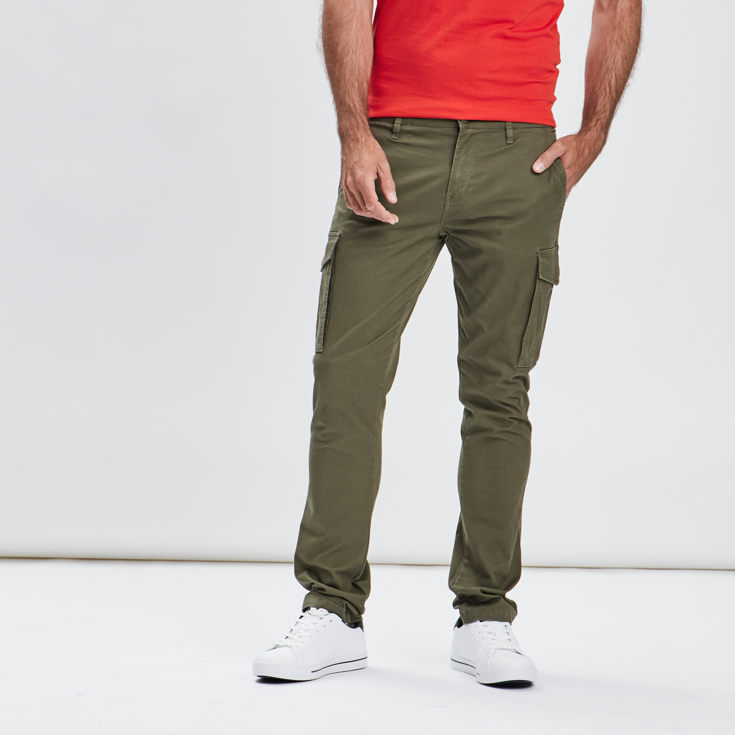Pantalon battle vert kaki homme | La Halle