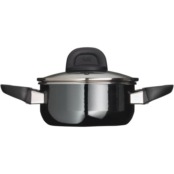 Silit Silargan® Modesto Bratentopf mit Deckel, 16 cm, Black