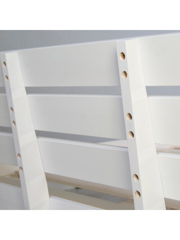Homestyle4u Holzbett 140x200 mit Lattenrost in Weiß günstig kaufen