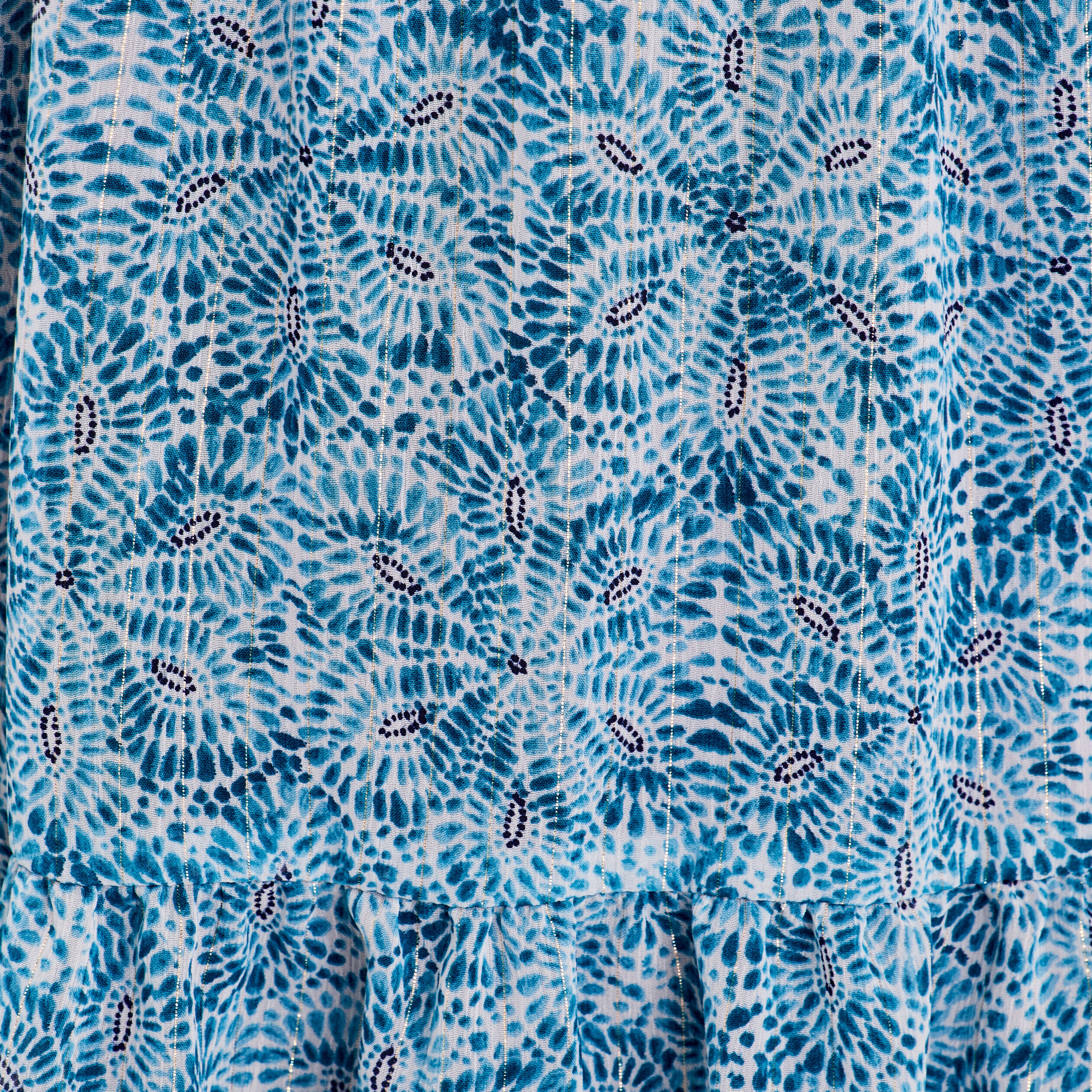 Robe évasée col cache-coeur bleu femme | Cache Cache
