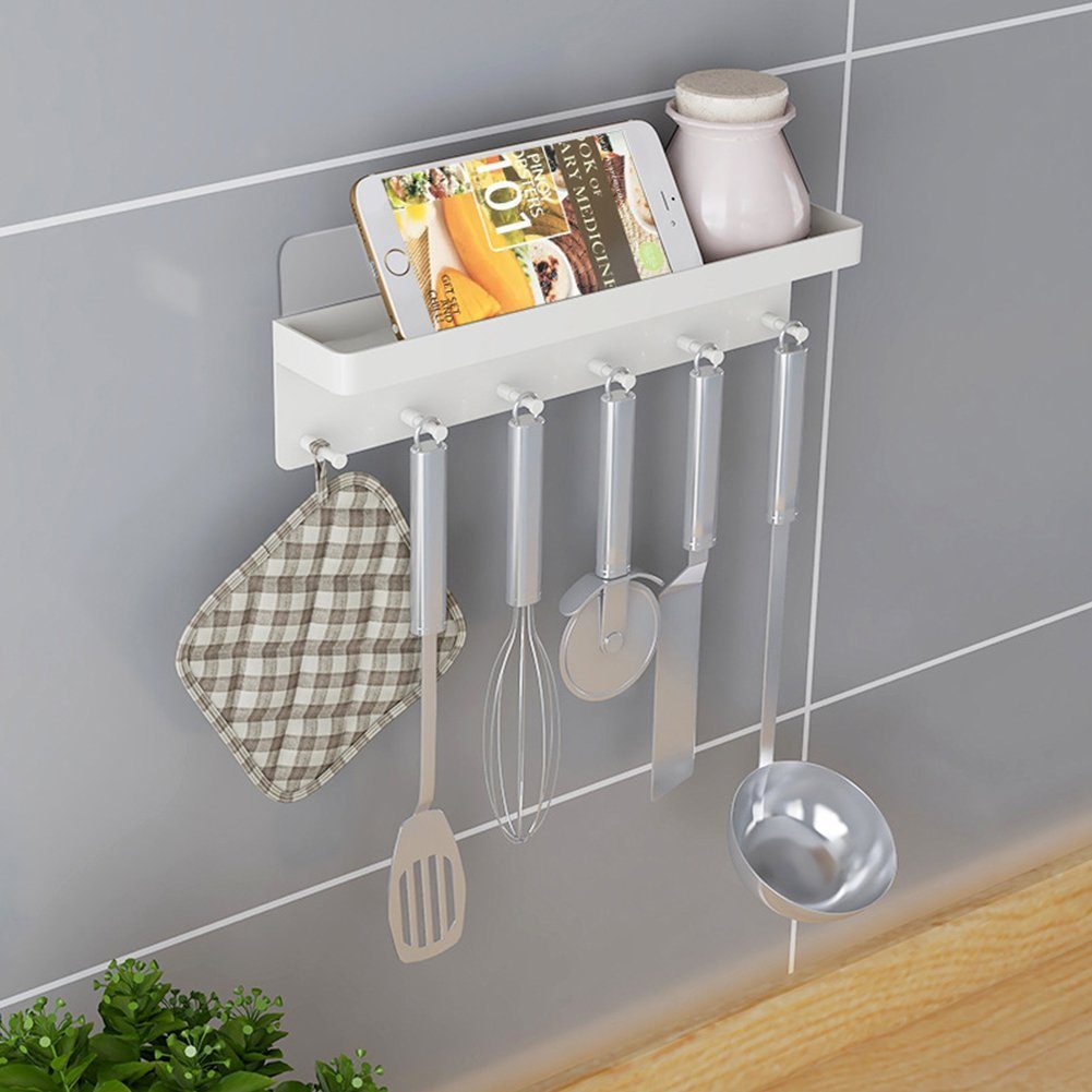 OSTWOLKE Schlüsselleiste Edelstahl Schlüsselleiste Schlüsselbrett Schlüsselhalter mit 6 Haken