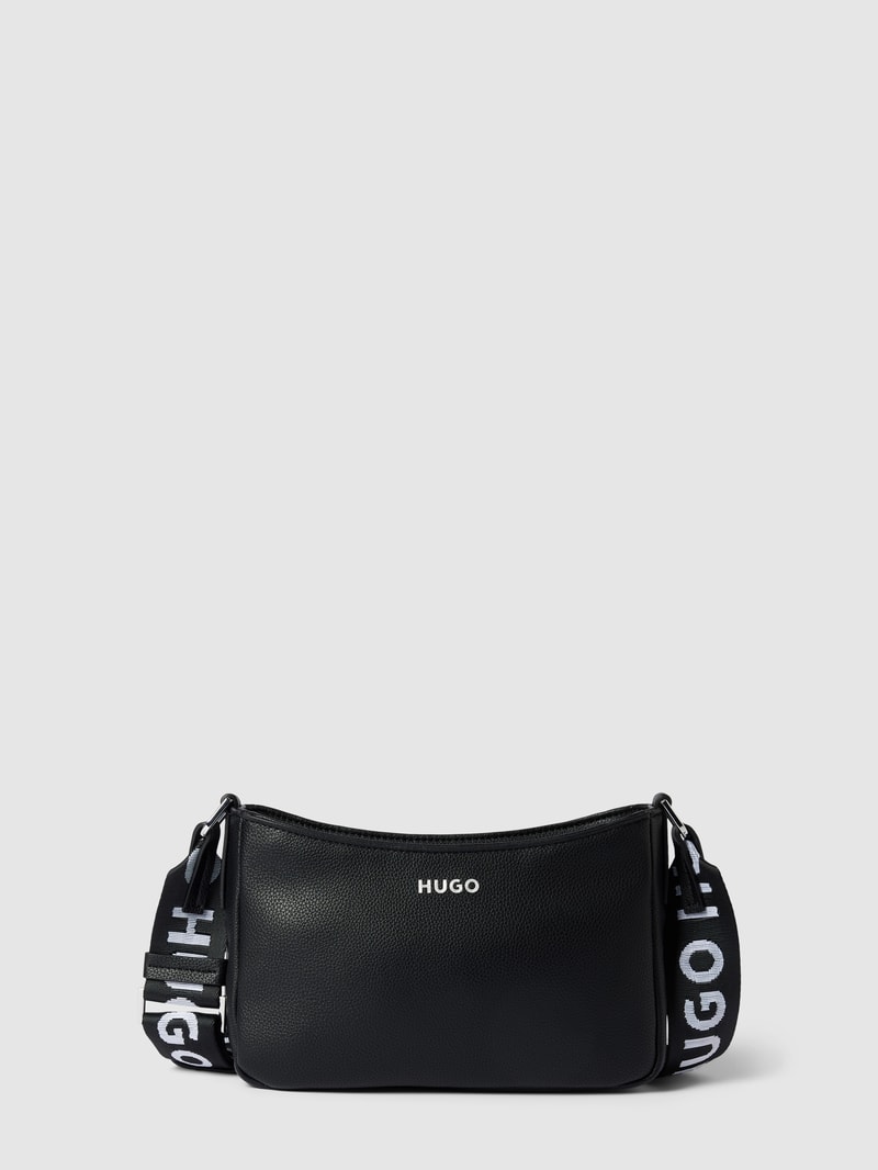 Hobo Bag mit Label-Details in schwarz