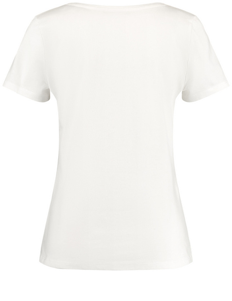 Baumwoll-T-Shirt mit platziertem Print