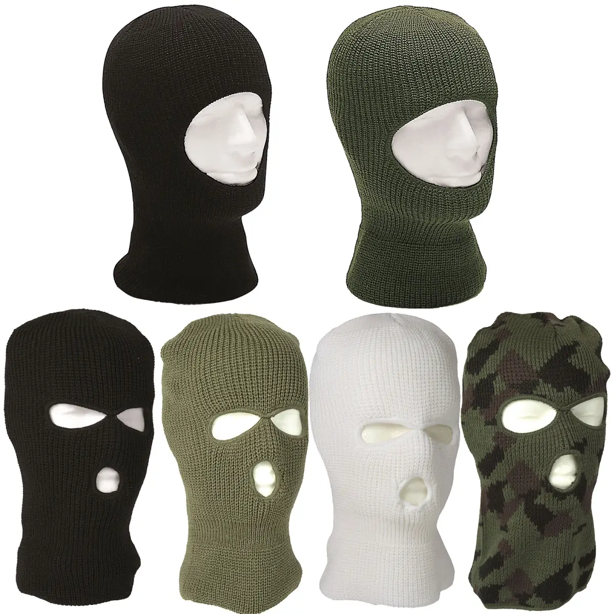 Balaclava 1-Loch Polyacryl schwarz