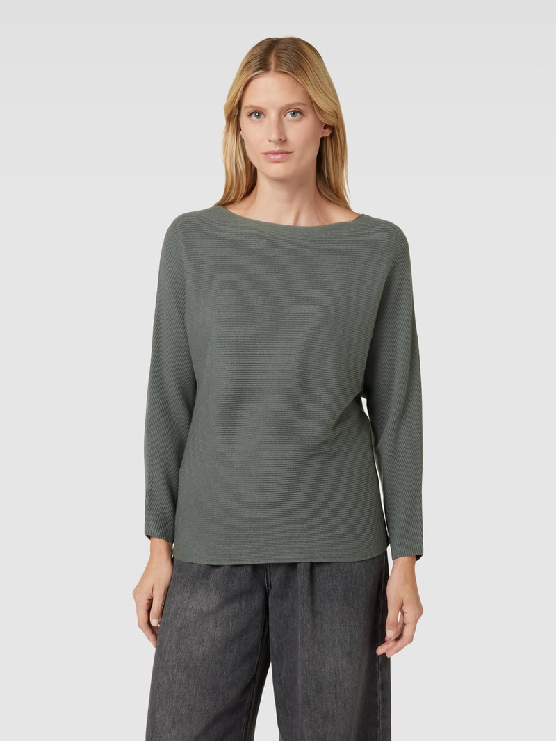 Strickpullover mit U-Boot-Ausschnitt Modell 'Otto' in hellgrün