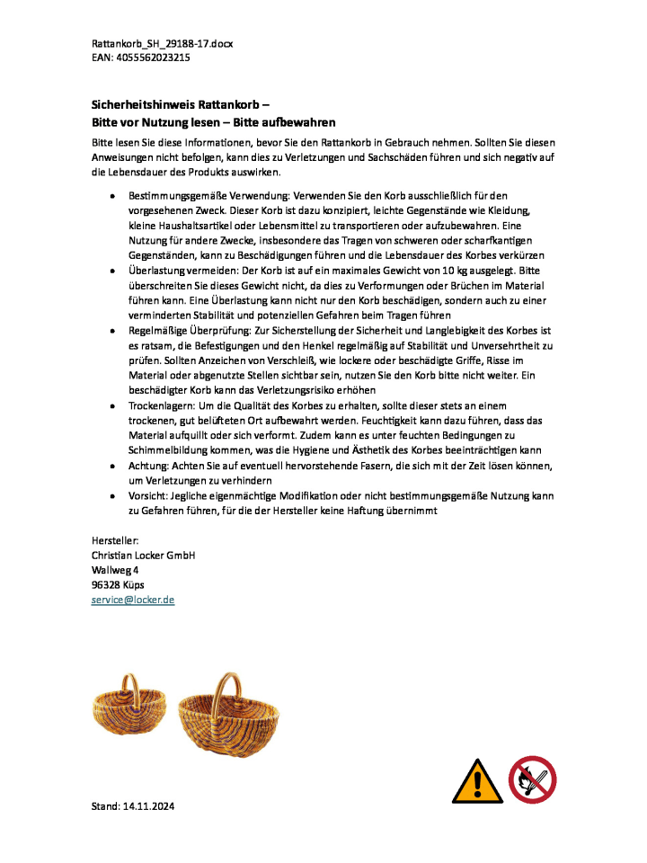 kobolo 2tlg. Set Einkaufskorb WICKSET2 OR in Bunt günstig kaufen onesize